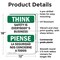 Signmission Safety Culture Sign, 12 in Width, Plastic, Rectangle, Bilingual OS-2PACK-TS-P-1218-L-11866 - alternate 6
